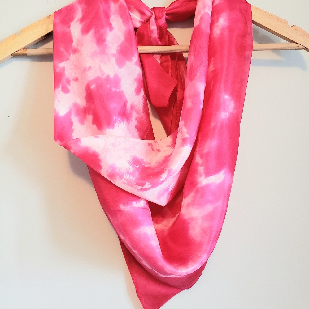 Vintage Silk Tye Dyed Scarf